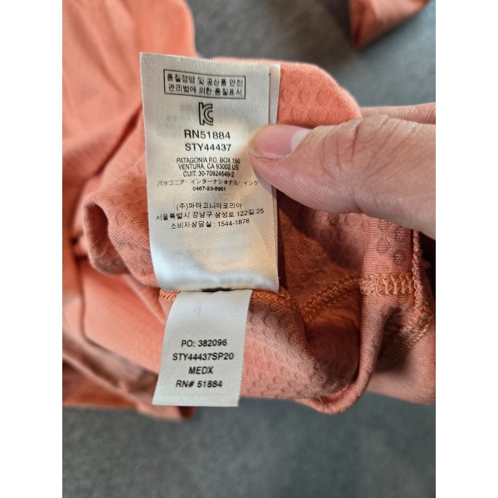Patagonia Capilene Midweight Top Womens Medium‎ Peach Crew Base Layer Gorpcore - Picture 4 of 9